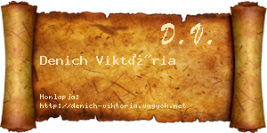 Denich Viktória névjegykártya